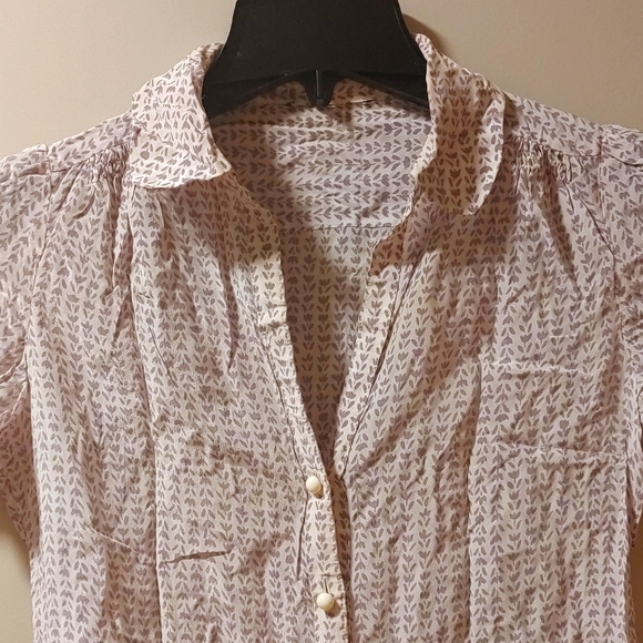 🔥Clearance🔥 Women's Short Sleeves Silk Blouse - Picture 3 of 6